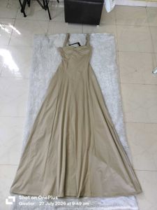 Elegant Cream Party Gown corset back