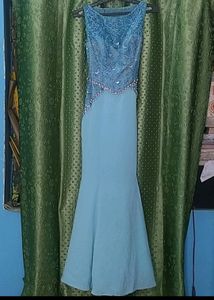 Bodycon Dress With Lace And Stone Works