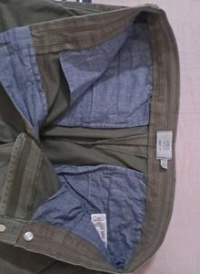 Olive Green Casual Pants