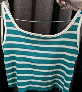 Striped Crop Tank Top
