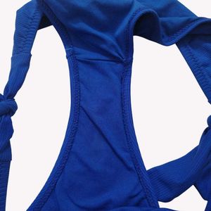 Vibrant Blue Tie-Side Bikini Bottoms