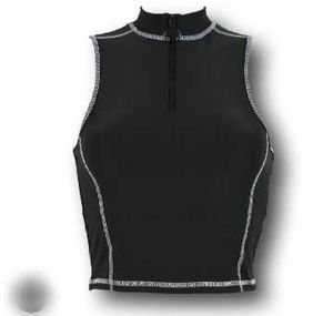 Sleek Black Zip-Up  Top