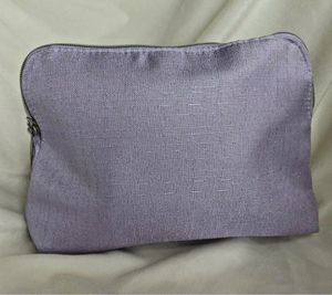 Lancome Lilac Cosmetic Makeup Bag Sparkle Woven Ba