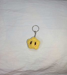 Crocheted Star Keychain