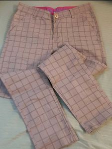Zara Man Chic Plaid Slim Fit Trousers