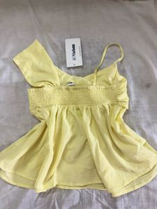 Littlebox Asymmetric One Shoulder Ruffle Peplum To