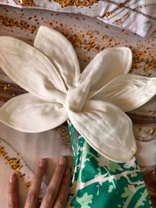 Green Floral One Piece Swimsuit with sarong
