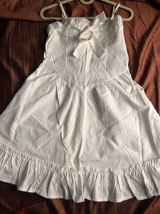 White Ruffled Mini Dress