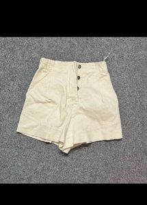 High-Waisted Button Fly Shorts