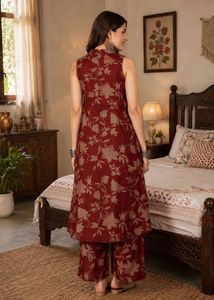 SANISA Maroon Kurta Set | Like New