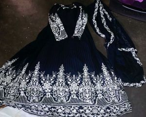Elegant Embroidered Anarkali Gown