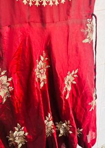 Elegant Maroon Embroidered Kurta Set