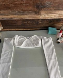 ZARA Off-Shoulder Long Sleeve Crop Top
