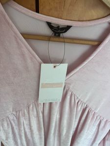 New freehand Pink Velvet Tunic Top