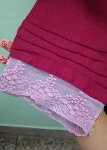 Elegant Maroon Kurta Set with Dupatta