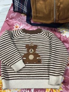Cute Bear Striped Sweater