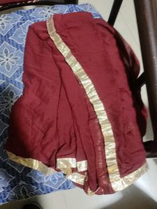 Maroon Embroidered Kurta Set
