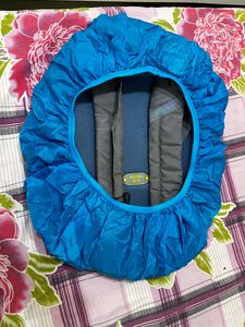 Stylish Blue &amp; Grey Backpack with Gold Accents