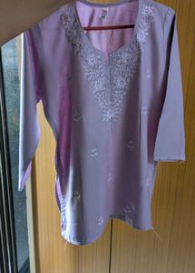 New Embroidered Lilac Kurta