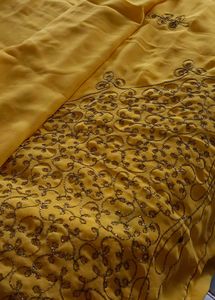 Amazing Looking Yellow Saree! ✨