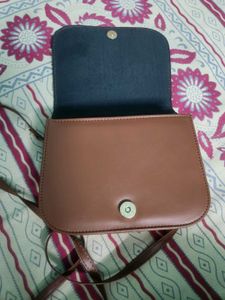 imported Stylish Brown Quilted Crossbody Bag