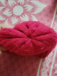 146.Handmade Floral Knit Beanie