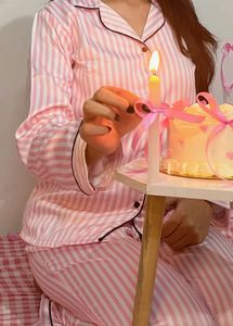 Victoria secret dupe Pink Striped Pajama Set🎀✨