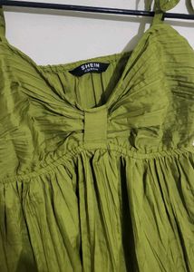 Chic Olive Green Summer Dress