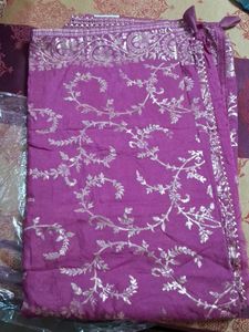 Elegant Pink &amp; Silver banarsi saree