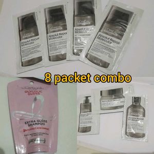 L'Oreal Absolut Repair Molecular 8 Packet Combo