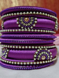 Purple Silk Thread Bangles
