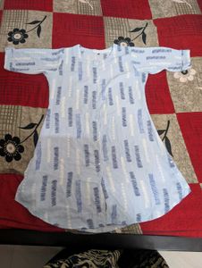 Light Blue Printed Kurta
