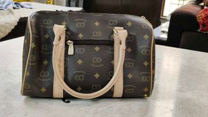 Stylish Brown Monogram Hobo Bag