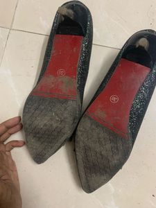 Sparkly Bow Ballet Flats