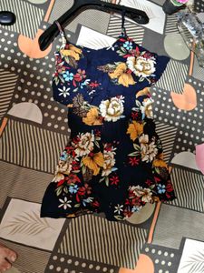 Floral Print Summer Dress jumpsuit short