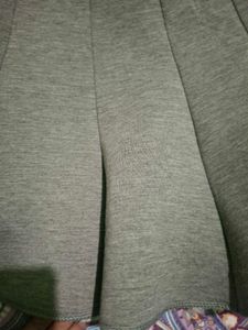 Grey Flared Mini Skirt