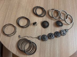 Oxidised Silver Ethnic Jewellery Set