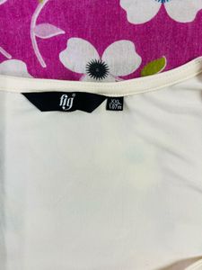 Cream Square Neck Long Sleeve Top