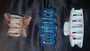 3️⃣ Hair Claw Clips combo🦋🫧🤍❤️