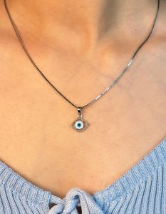 Evil Eye Chain Pandent Pure Silver 925
