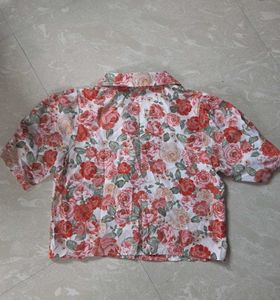 Vintage Floral Print Button-Up Shirt
