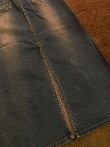 Vintage Denim Maxi Skirt