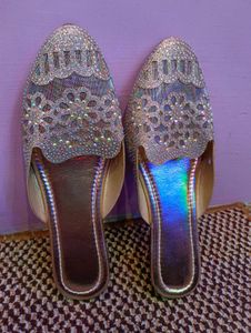 New Embellished Flat Mules
