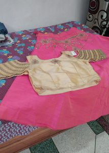 Stunning Pink & Gold Indian Outfit