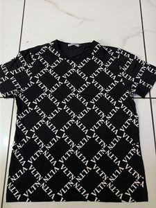 Black VLTN All Over Print T-Shirt