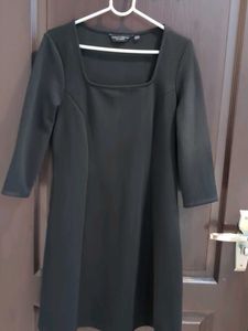 Classic Black Square Neck Dress