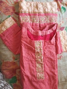 Pink Embroidered Kurta (Women)