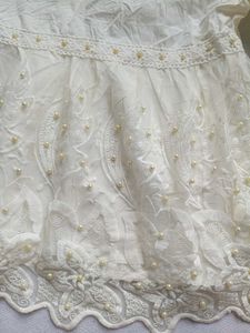 Elegant White Pearl Embellished Blouse
