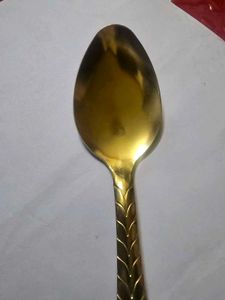 Elegant Gold Finish Spoon Set very thick and best