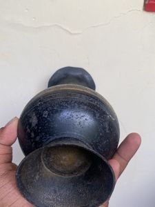 Vintage Brass Vase with Engraving